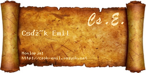 Csók Emil névjegykártya