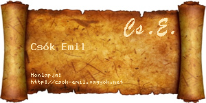 Csók Emil névjegykártya
