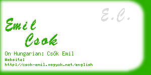 emil csok business card